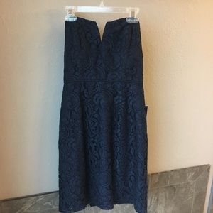 J Crew navy lace dress